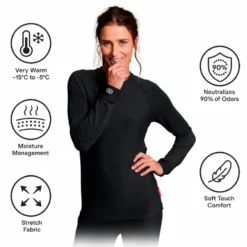 Intimo Tecnico Damart Sport Comfort Thermolactyl 4 W Noir
