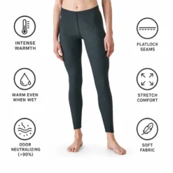 Intimo Tecnico Damart Sport Collant Comfort Thermolactyl 4 W Noir