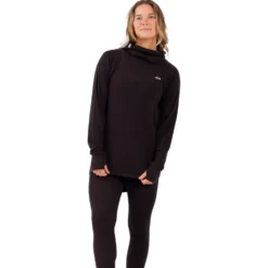 Intimo Tecnico Eivy Icecold Merino Wool Gaiter Rib Top Black
