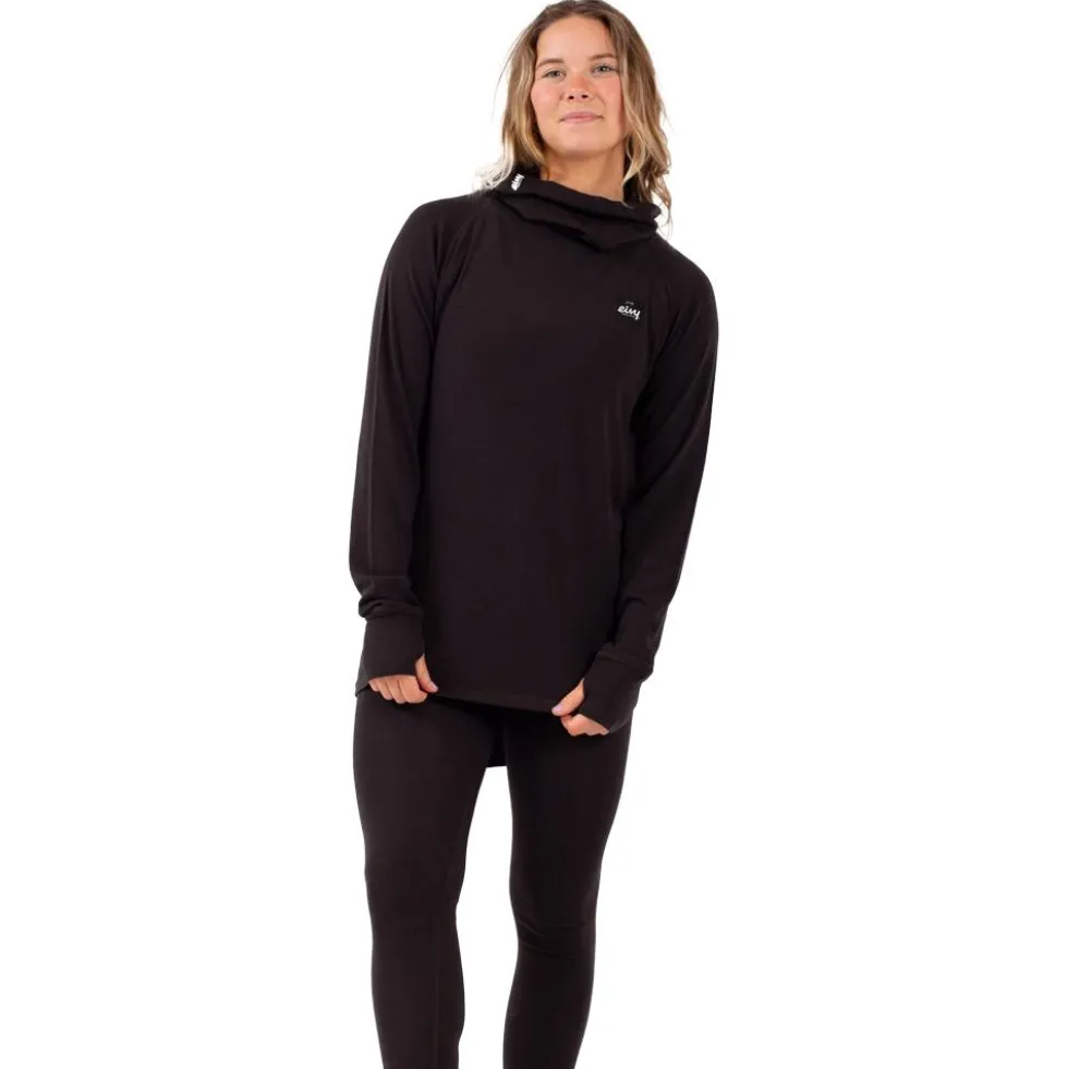 Intimo Tecnico Eivy Icecold Merino Wool Gaiter Rib Top Black