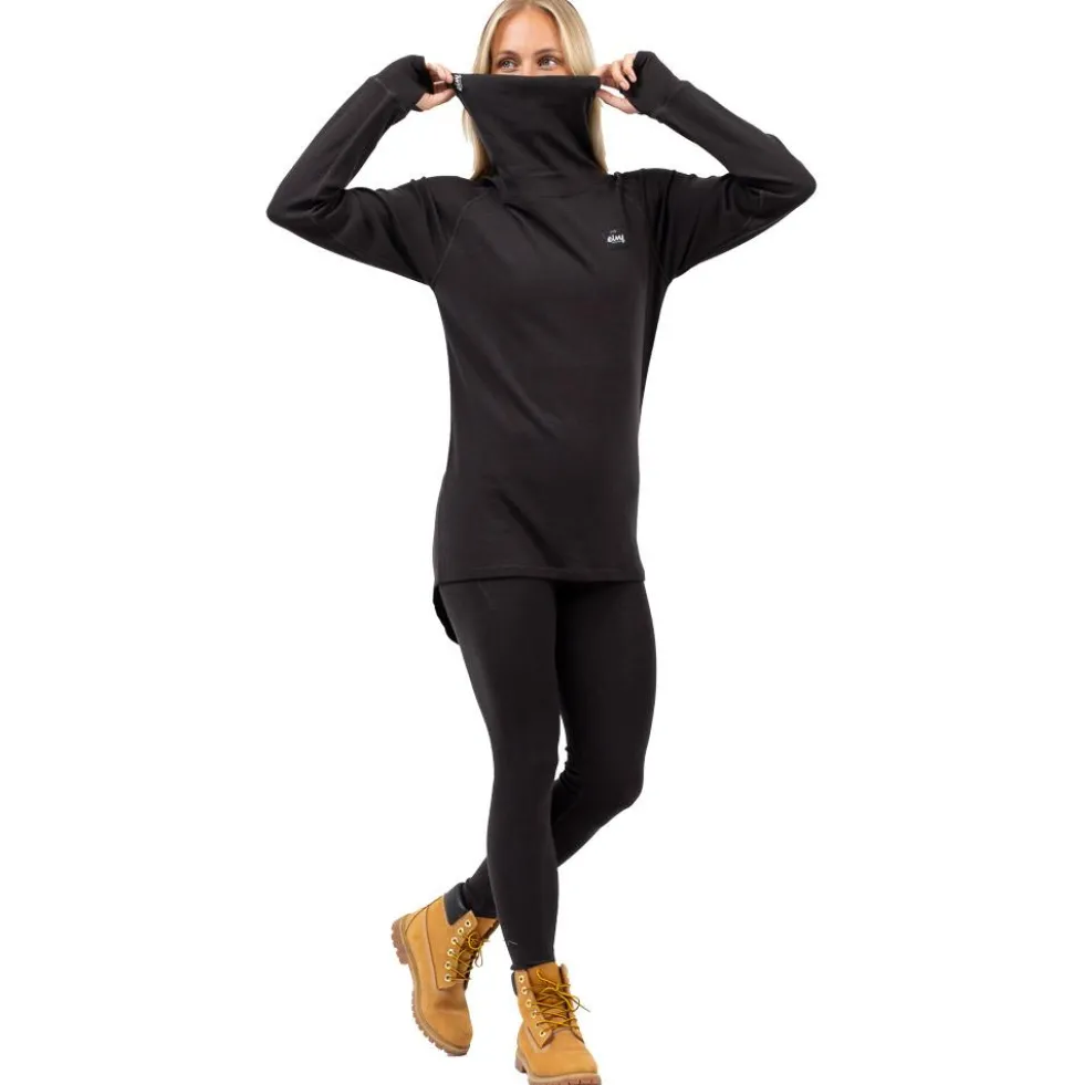 Intimo Tecnico Eivy Icecold Merino Wool Gaiter Rib Top Black