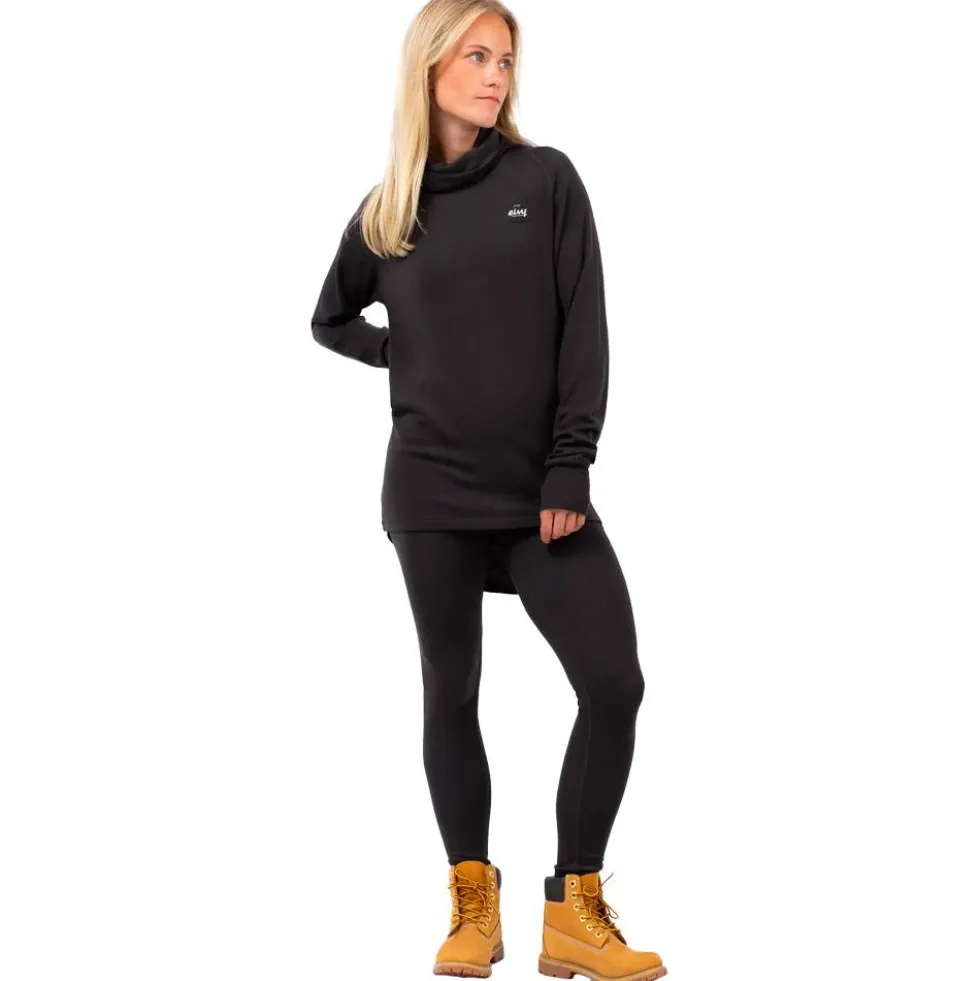 Intimo Tecnico Eivy Icecold Merino Wool Gaiter Rib Top Black