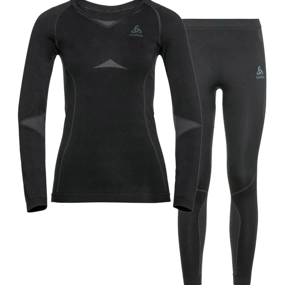 Intimo Tecnico Odlo Fundamentals Performance Warm Wmn Black Odlo Graphite Grey
