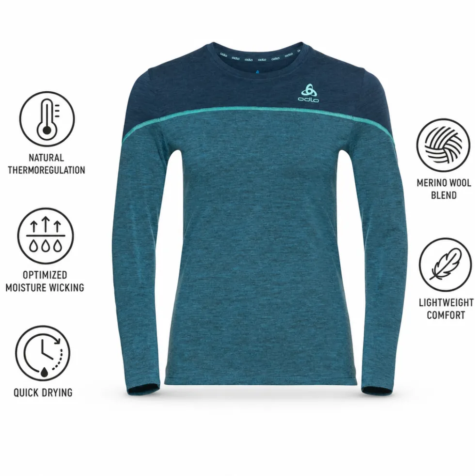 Intimo Tecnico Odlo Revelstoke Pw 150 Top W Provincial Blue Dark Sapphir