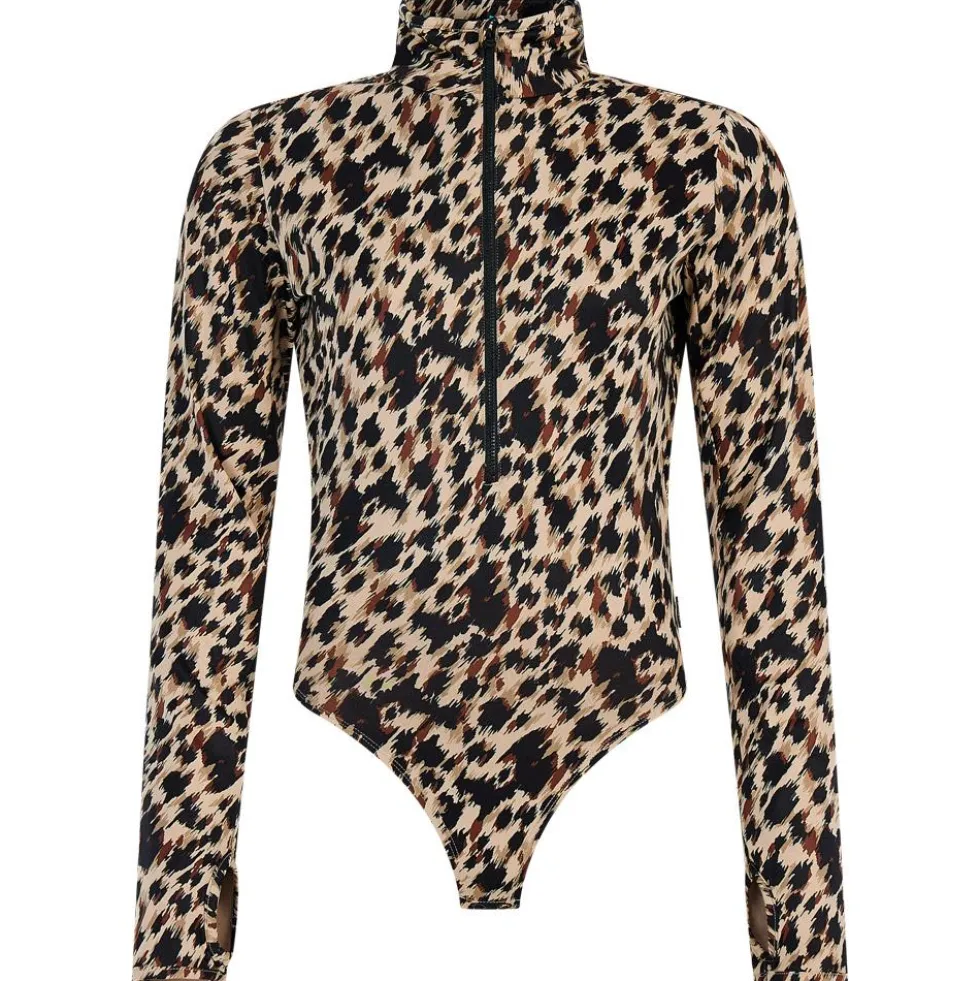 Intimo Tecnico Protest PrtCosmic 1/4 Body Zip Top Bamboo Beige