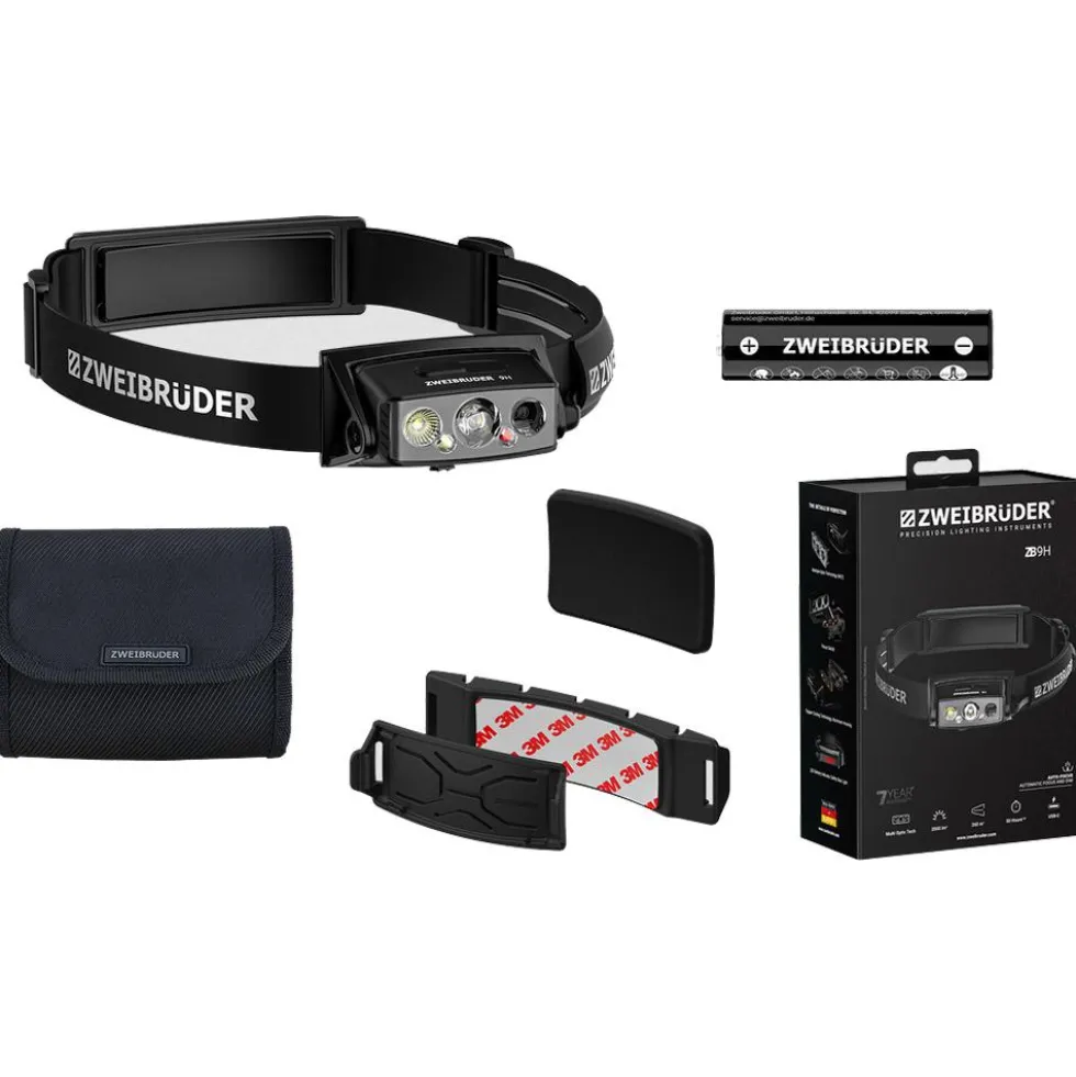 Lampade frontali Zweibruder Zb9H Headlamp 2000Lm