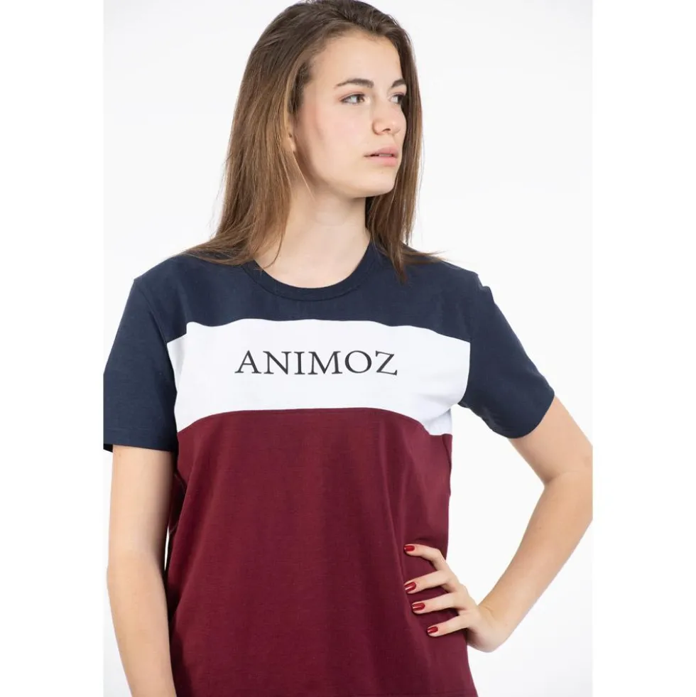 Maglietta Animoz Uzio Bleu Blanc Bordeaux