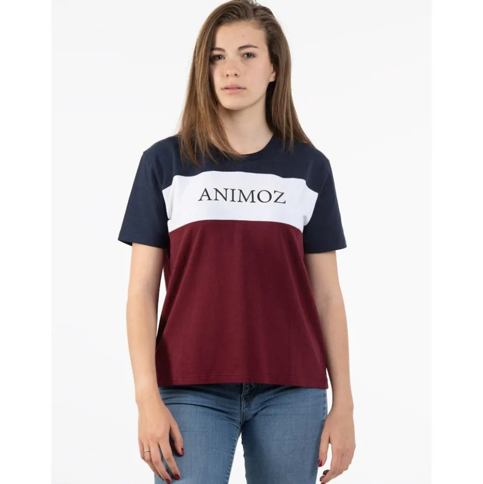 Maglietta Animoz Uzio Bleu Blanc Bordeaux