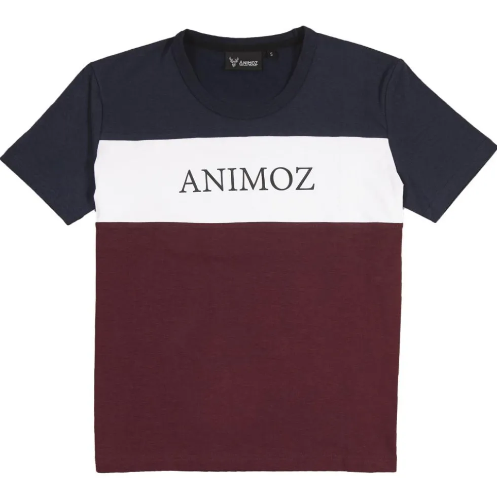 Maglietta Animoz Uzio Bleu Blanc Bordeaux
