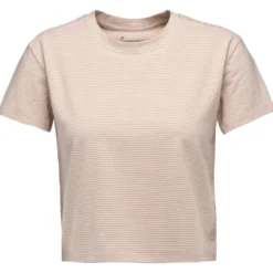 Maglietta Black Diamond W Bd Stripe Crop Short Sleeve Tee Shirt Soft Lilac