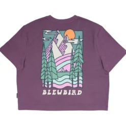 Maglietta Bleubird Trailhead Cropped Plum