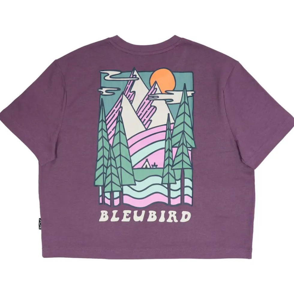 Maglietta Bleubird Trailhead Cropped Plum