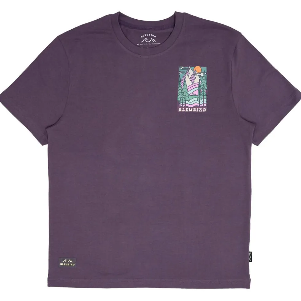 Maglietta Bleubird Trailhead Cropped Plum