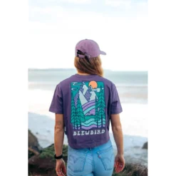 Maglietta Bleubird Trailhead Cropped Plum