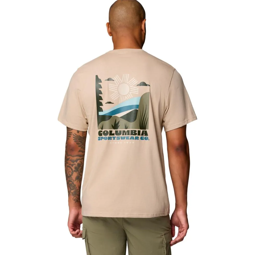 Maglietta Columbia Outdoor Back Graphic Ancient Fossil Shining Sandscape