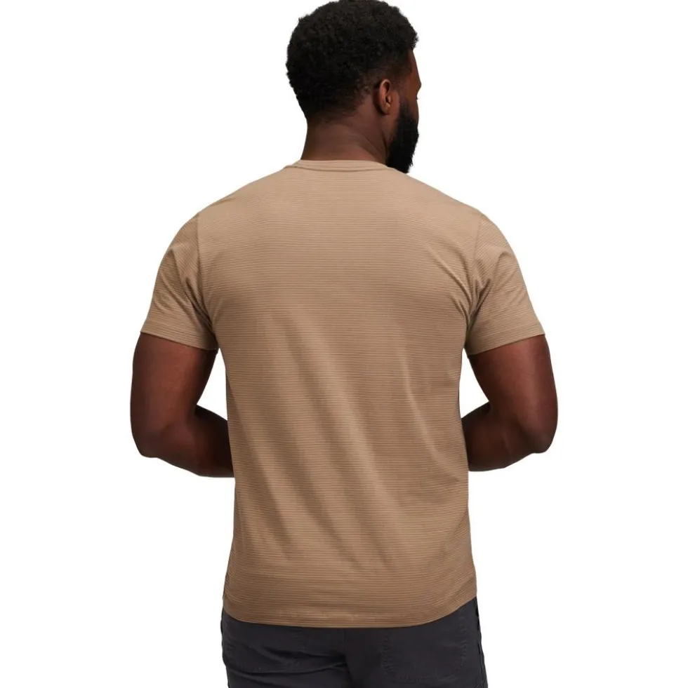 Maglietta da arrampicata Black Diamond Stripe Short Sleeve Walnut Mushroom