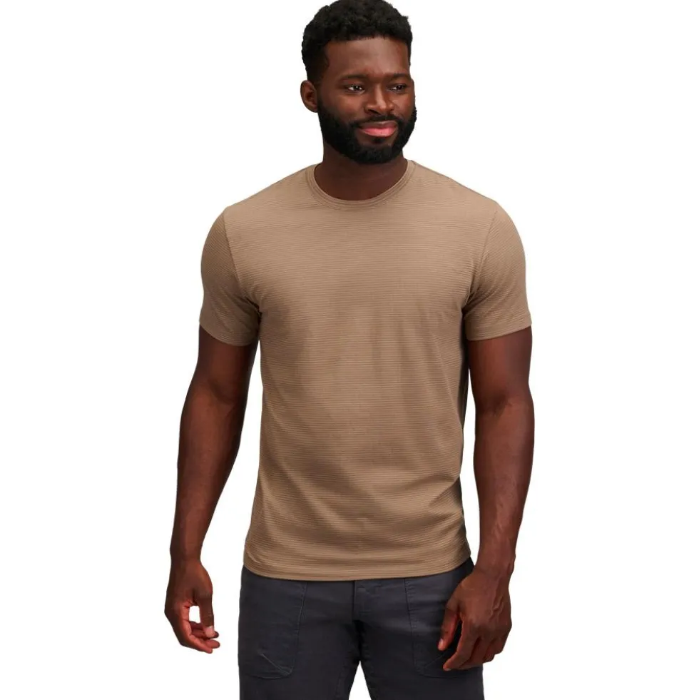 Maglietta da arrampicata Black Diamond Stripe Short Sleeve Walnut Mushroom
