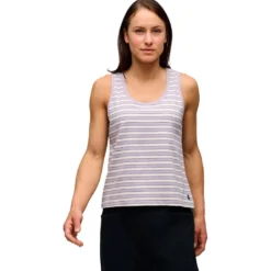 Maglietta da arrampicata Black Diamond W's Stripe Tank Long Dusk Violet Off Whit Dark Mauve