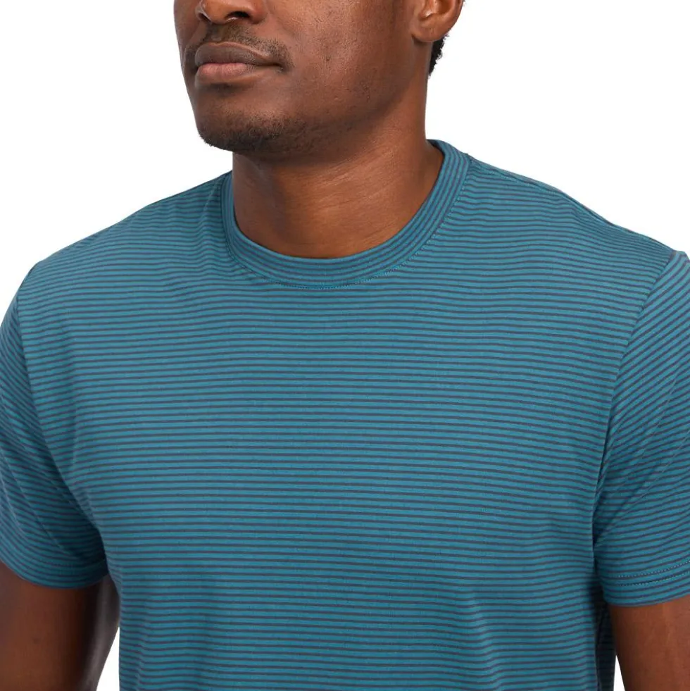 Maglietta da arrampicata Black Diamond Stripe Short Sleeve Creek Blue Charcoal