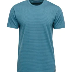 Maglietta da arrampicata Black Diamond Stripe Short Sleeve Creek Blue Charcoal