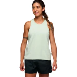 Maglietta da arrampicata Black Diamond W Project Muscle Tank Foam Green