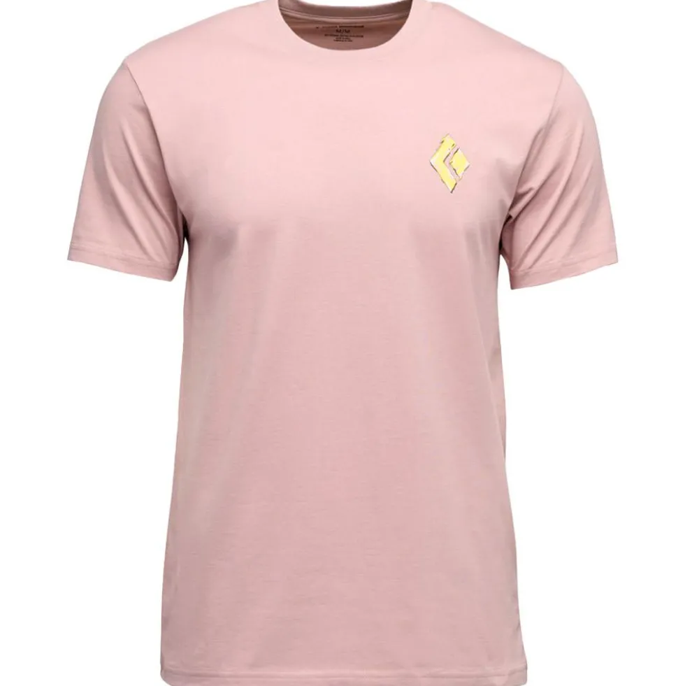 Maglietta da arrampicata Black Diamond M Shredded Short Sleeve Tee Shirt Pale Mauve
