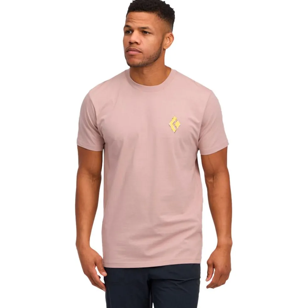 Maglietta da arrampicata Black Diamond M Shredded Short Sleeve Tee Shirt Pale Mauve