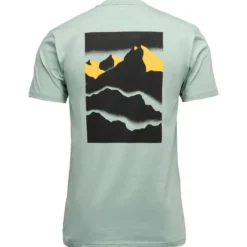 Maglietta da arrampicata Black Diamond M Mountainscape Short Sleeve Tee Shirt Agave