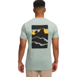 Maglietta da arrampicata Black Diamond M Mountainscape Short Sleeve Tee Shirt Agave