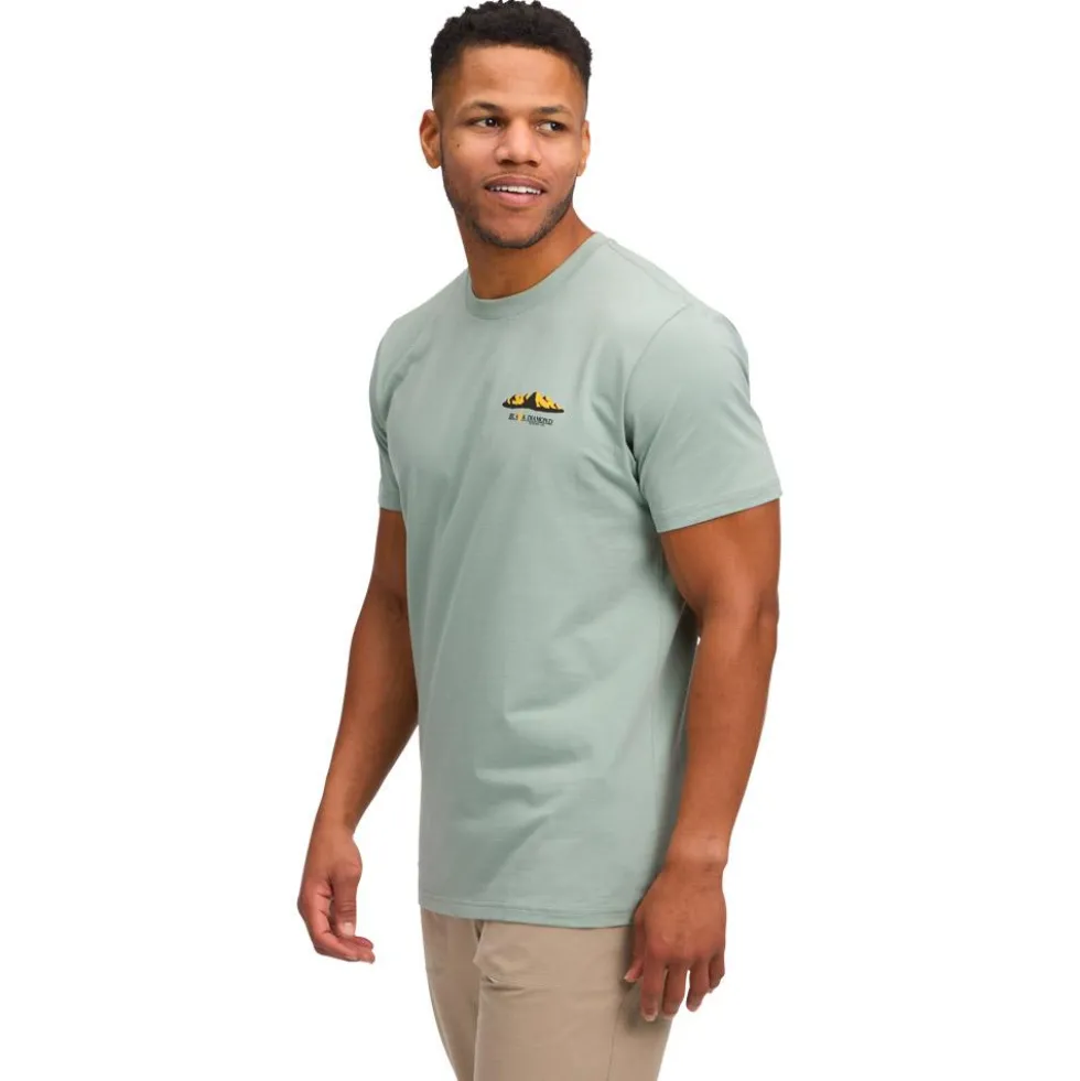 Maglietta da arrampicata Black Diamond M Mountainscape Short Sleeve Tee Shirt Agave
