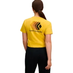 Maglietta da arrampicata Black Diamond Faded Crop Ss Tee Soft Ochre
