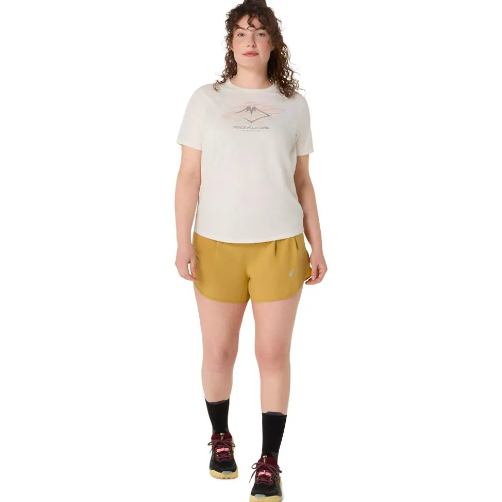 Maglietta da trail Asics Fujitrail Logo Ss Top Cream