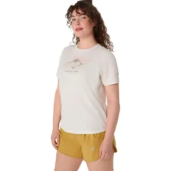 Maglietta da trail Asics Fujitrail Logo Ss Top Cream