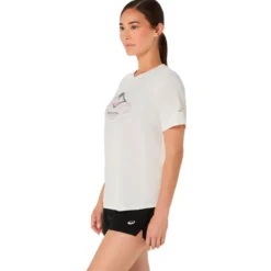 Maglietta da trail Asics Fujitrail Logo Short Sleeve W Cream