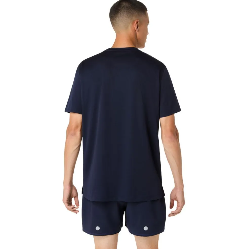 Maglietta da trail Asics Fujitrail Logo Short Sleeve Midnight Cobalt Burst Cool Grey