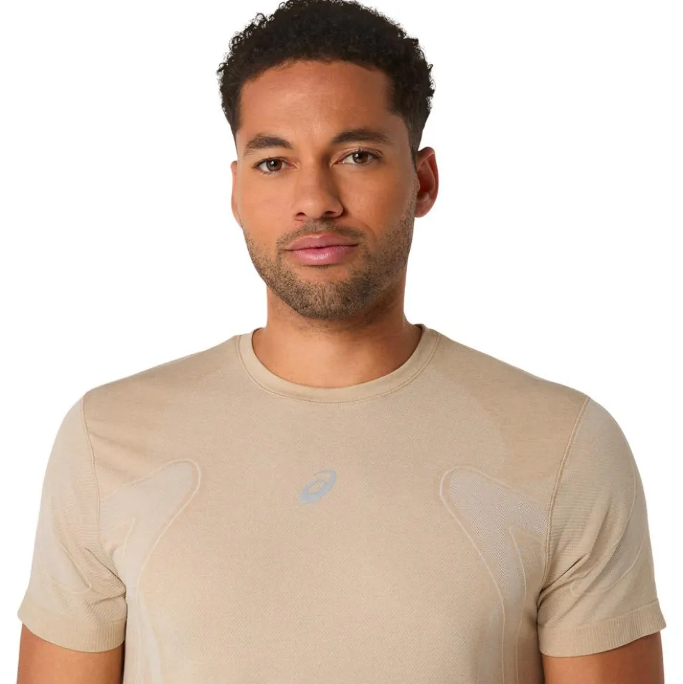 Maglietta da trail Asics Road Seamless Ss Top Cream