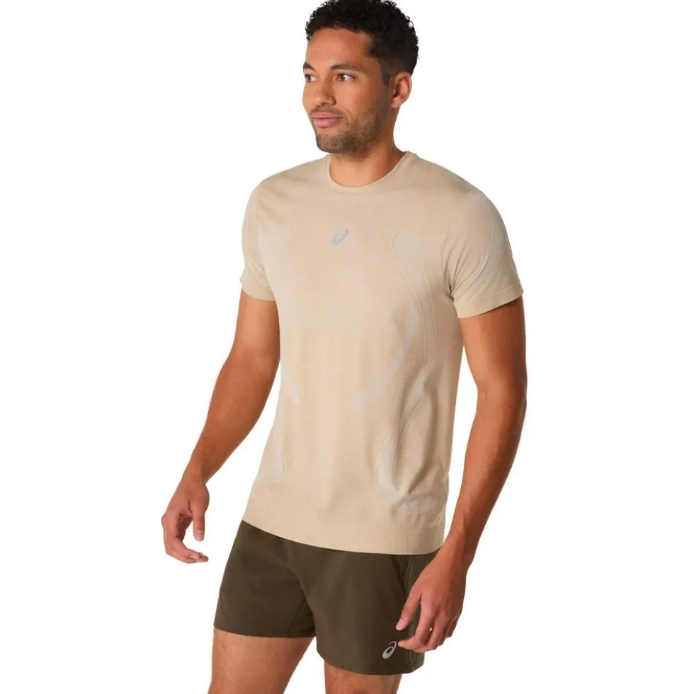 Maglietta da trail Asics Road Seamless Ss Top Cream