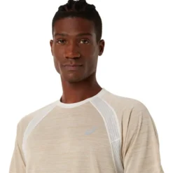 Maglietta da trail Asics Road Short Sleeve Cream