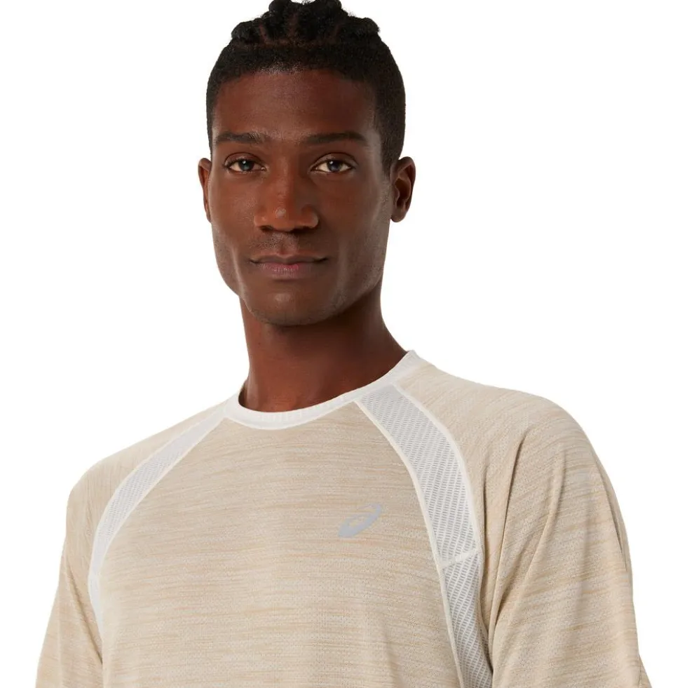 Maglietta da trail Asics Road Short Sleeve Cream