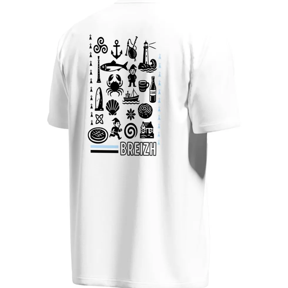 Maglietta da trail Bv Sport Haut Technique Light Bretagne Blanc