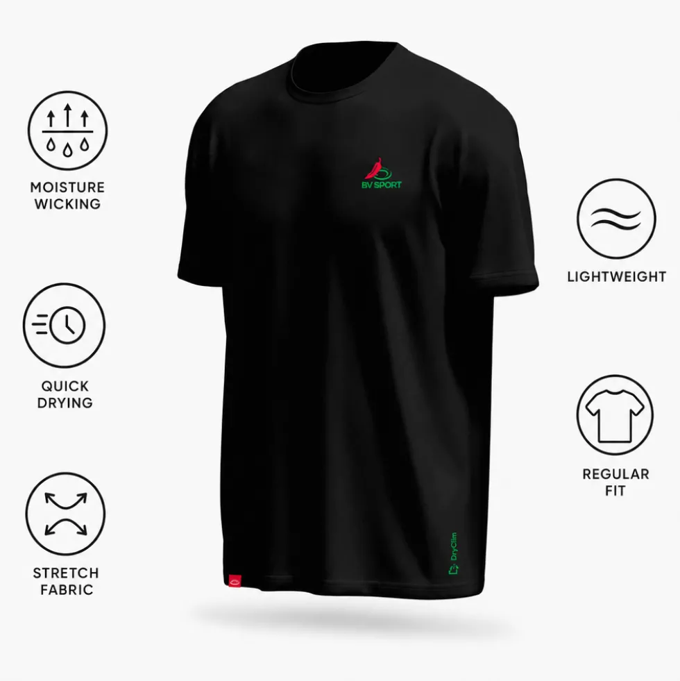 Maglietta da trail Bv Sport Haut Technique Light Pays Basque Noir
