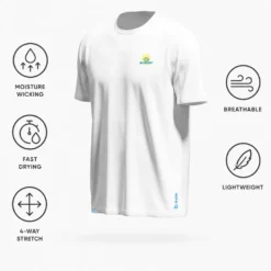 Maglietta da trail Bv Sport Haut Technique Light Mediterranee Blanc