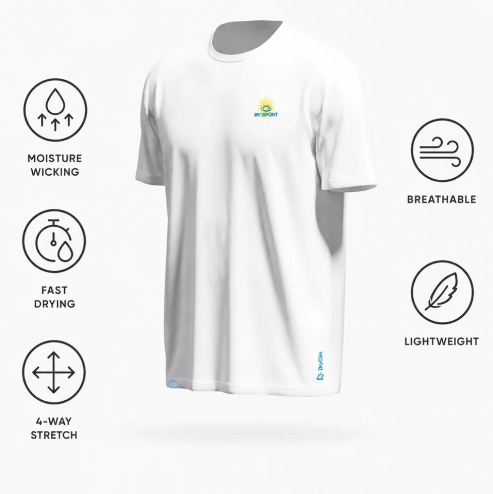 Maglietta da trail Bv Sport Haut Technique Light Mediterranee Blanc