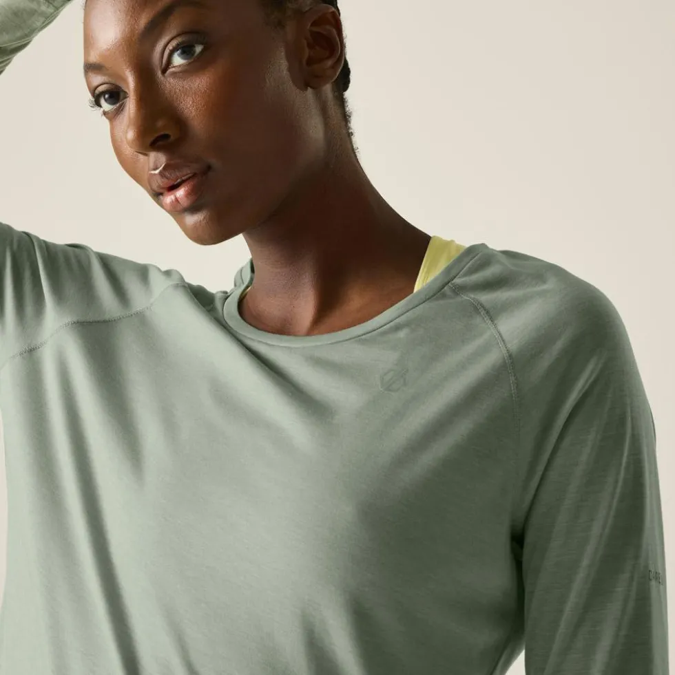 Maglietta da trail DARE2B Nimble Long Sleeve Glaciergreen