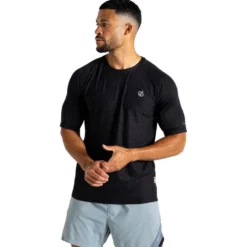 Maglietta da trail DARE2B Power Up Black Marl