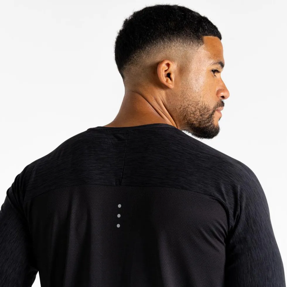 Maglietta da trail DARE2B Power Up Black Marl