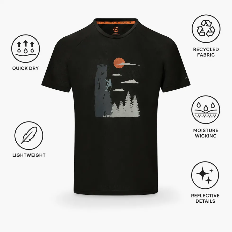 Maglietta da trail DARE2B Tech II tee Black