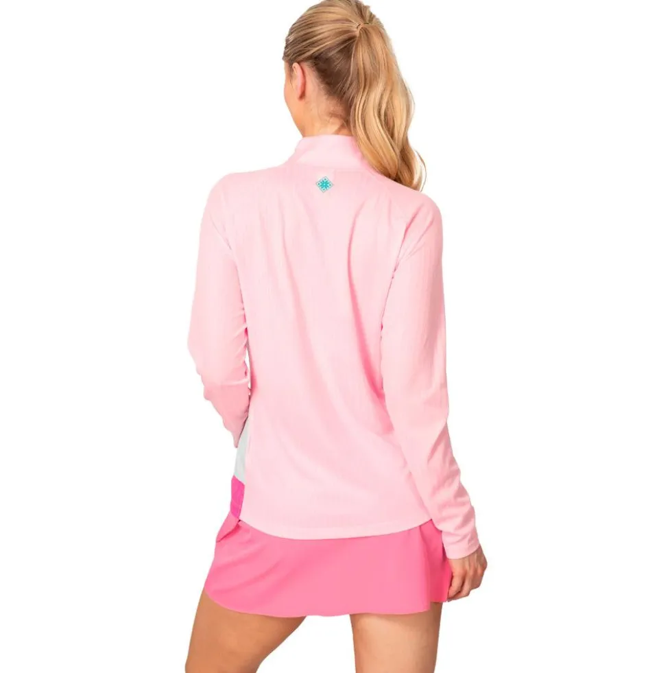 Maglietta da trail Kari Traa Leah Half Zip Cotton Candy