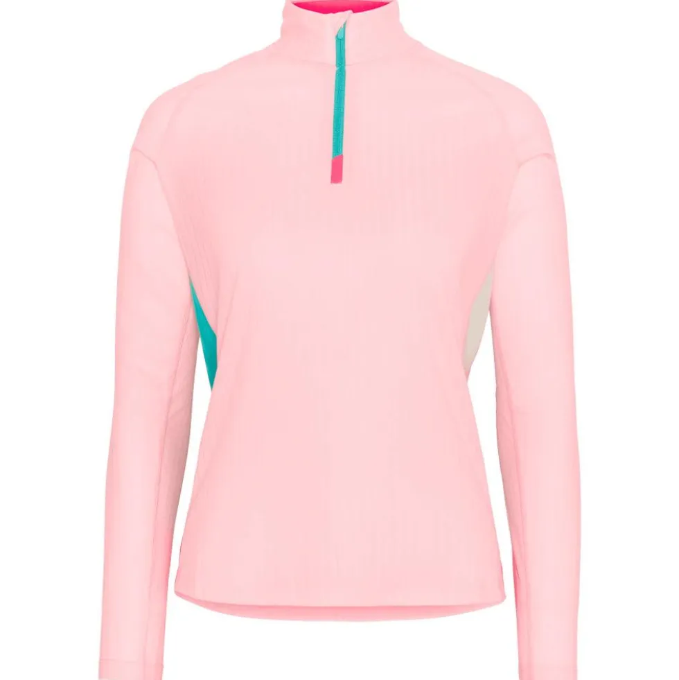 Maglietta da trail Kari Traa Leah Half Zip Cotton Candy