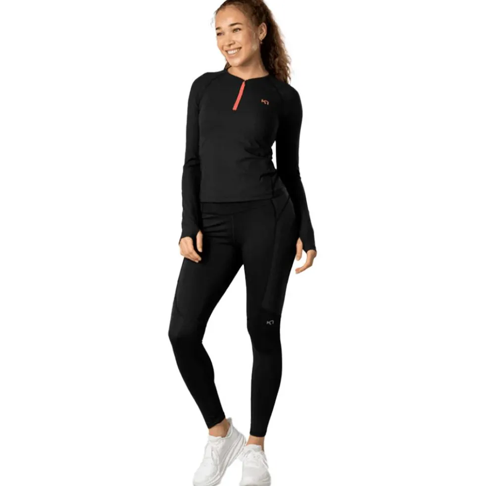 Maglietta da trail Kari Traa Linnea Long Sleeve Black